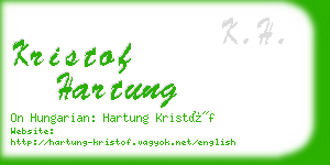 kristof hartung business card